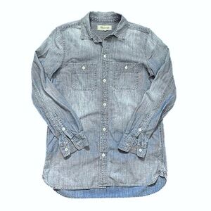 Madewell Light Denim Chambray Button Down Shirt